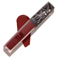 The Lip Bar Brickhouse soft brown liquid matte swatch with long-lasting color.