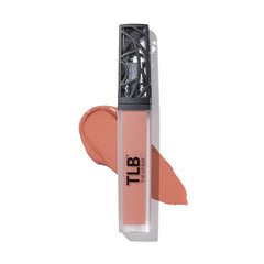 The Lip Bar Commando peachy nude liquid matte with silky glide close up