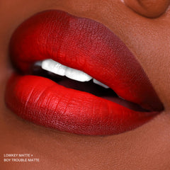 The Lip Bar gloss layering shot reveals high-shine options.
