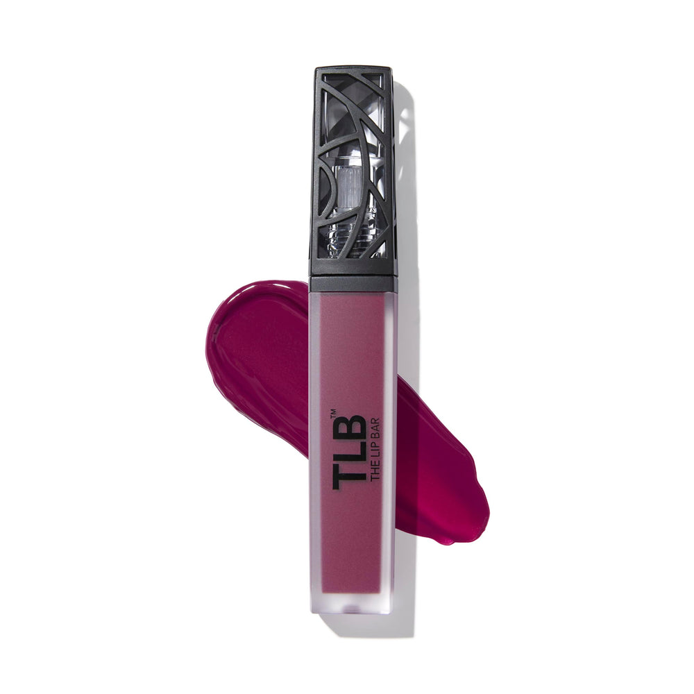 The Lip Bar Muse Deep Berry swatch glides on smoothly