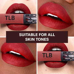 The Lip Bar nonstop liquid matte Brickhouse shows 8-12h wear.