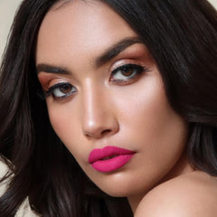The Lip Bar Nonstop Liquid Matte Lipstick bold color in electric pink swatch
