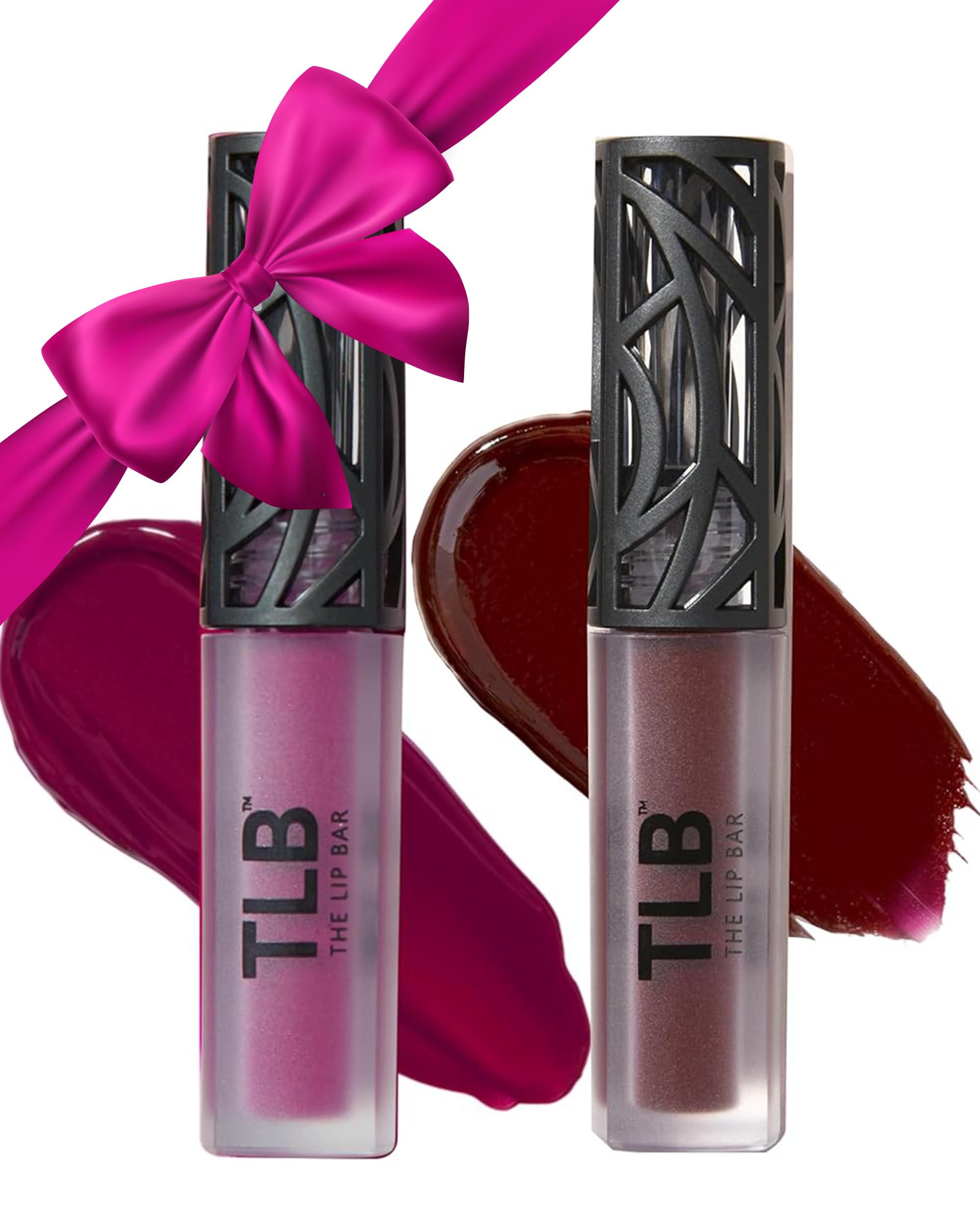 The Lip Bar Muse mini-pack swatch shows deep berry color with long-lasting payoff.