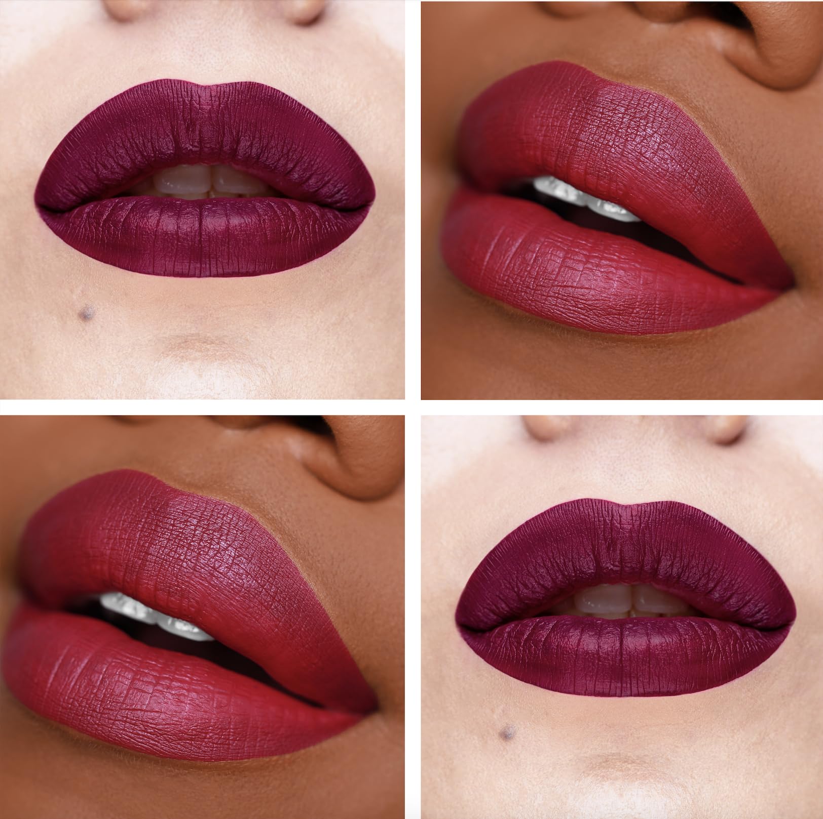 The Lip Bar Rebel mini-pack swatch reveals deep burgundy shade with bold coverage.