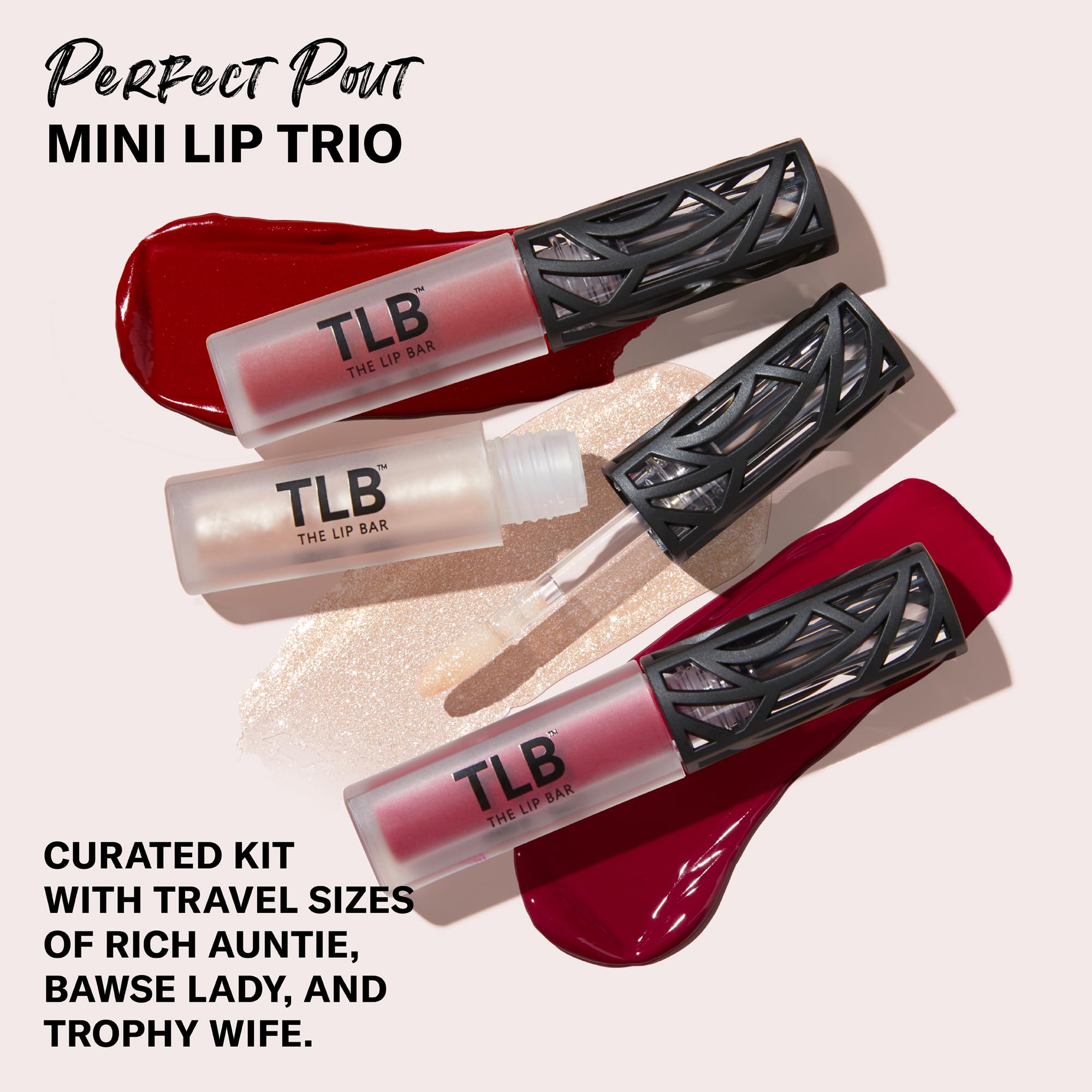Rich Auntie Deep Berry liquid matte lipstick swatch shows bold color payoff.