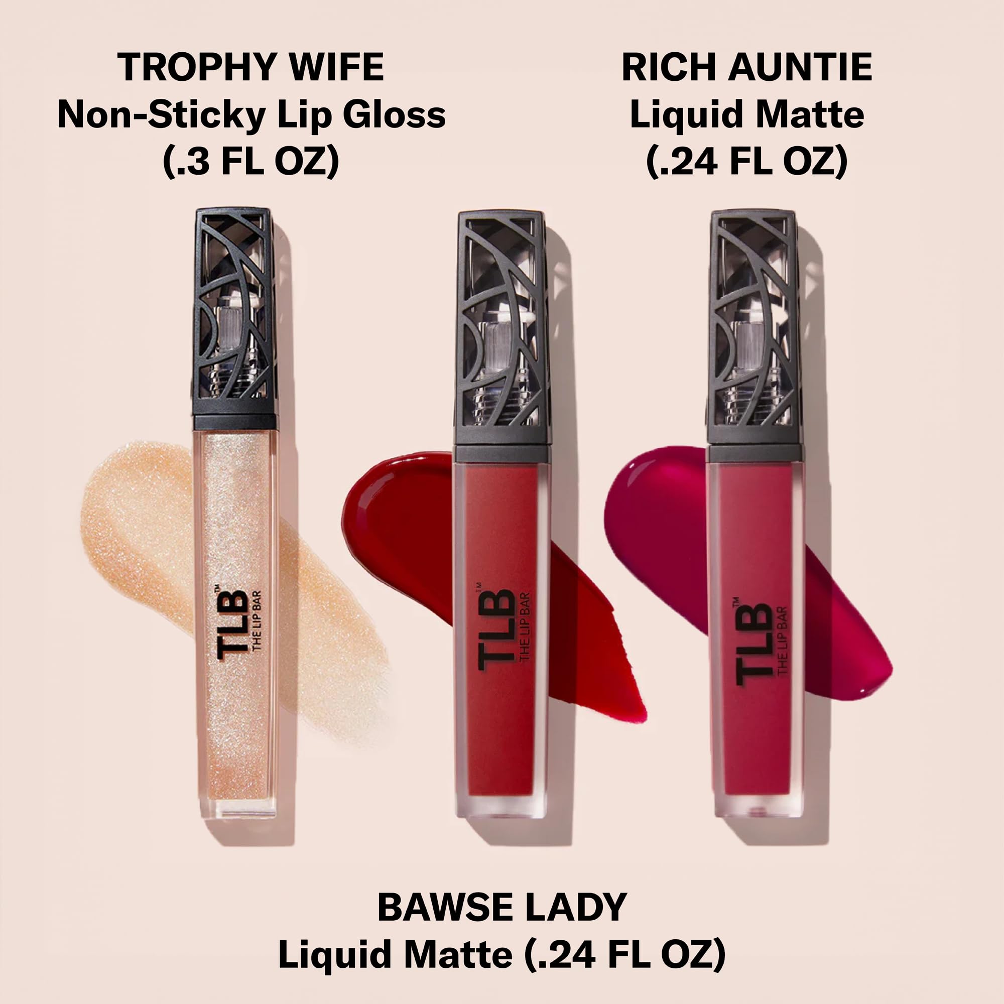 Trophy Wife Champagne Shimmer lip gloss application for high-gloss moisture.