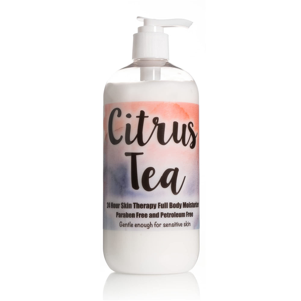 The Lotion Company 24-Hour Skin Therapy Citrus Tea bottle delivering quick hydration