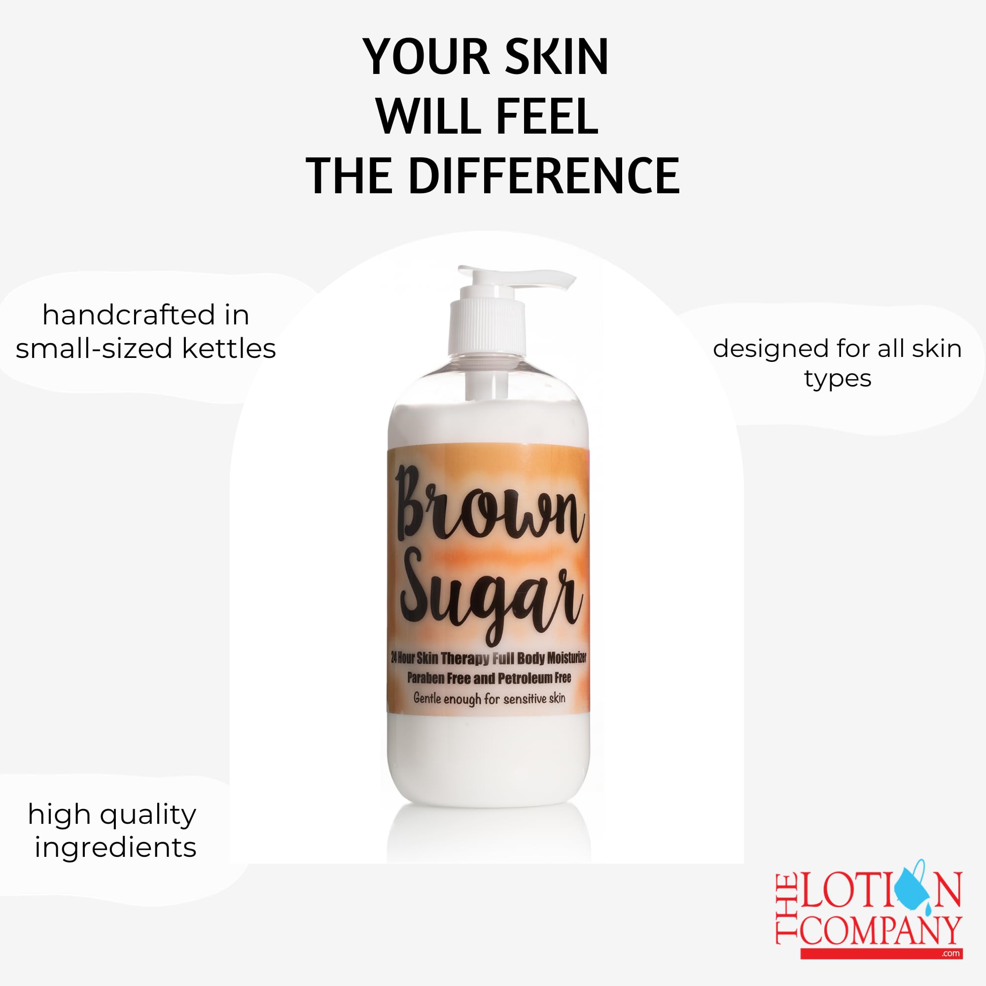 The Lotion Company soft skin after use—silky, nourished feel without sticky residue.