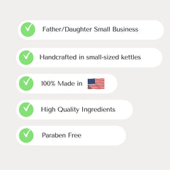 The Lotion Company USA-made bottle front—crafted in Indiana with family care.