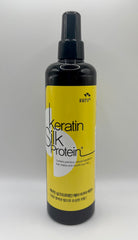 The Man Company Keratin SilkProtein Aqua Essence on hair after application for moisture and shine.