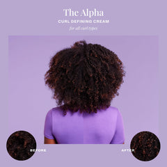 The Mane Choice Alpha Curly As Can Be curl defining cream closeup texture demonstrates frizz control