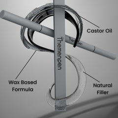 The Men Pen dark brown shade blends seamlessly with natural hair