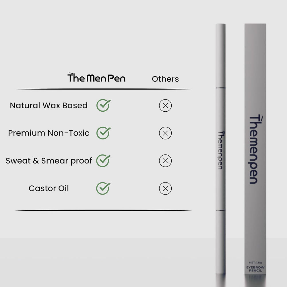 The Men Pen microblading eyebrow pen creates fuller brows with precision