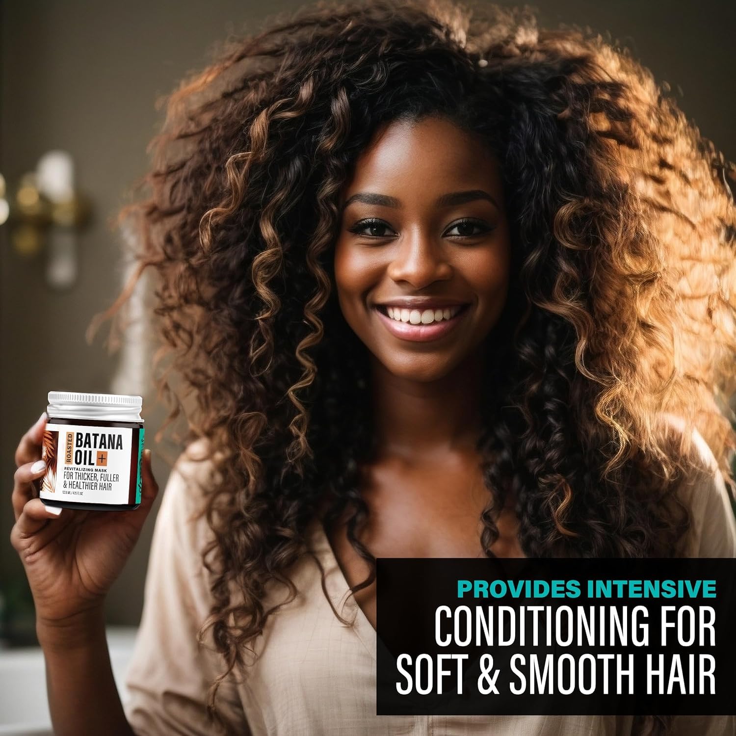 Packaging background emphasizes eco-friendly, premium plant-based formula.