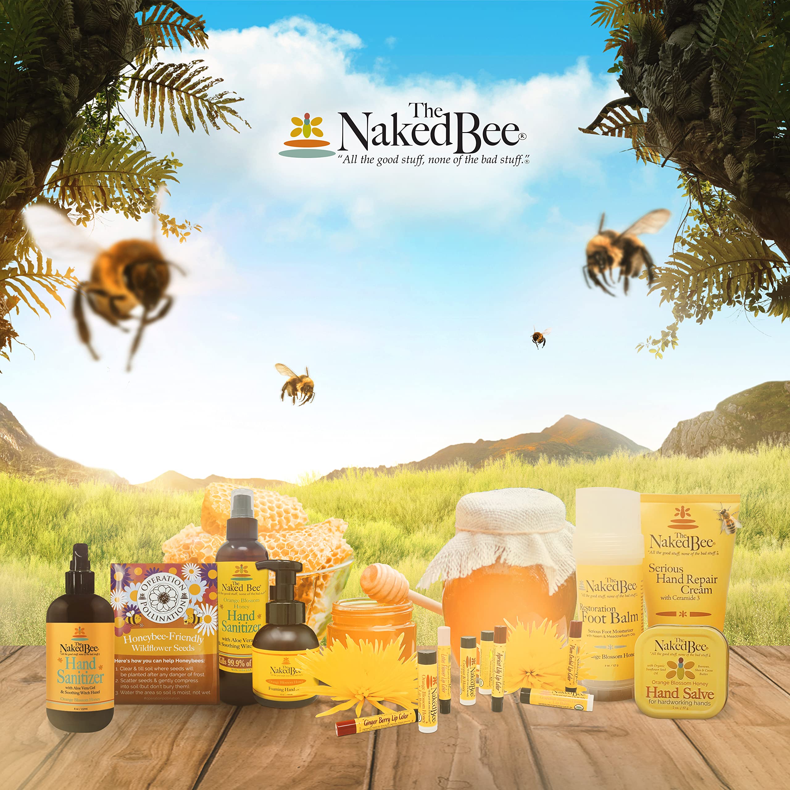 The Naked Bee daily hand care routine demonstrated with gentle application.