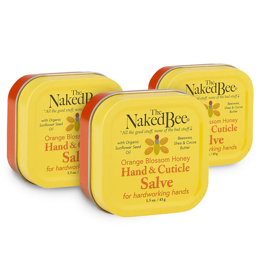 The Naked Bee orange-blossom-hand-salve-3pack helps soften dry hands.