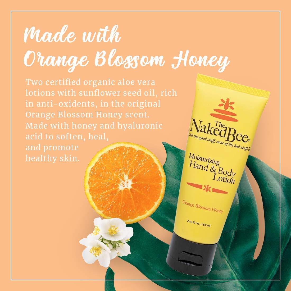 The Naked Bee 2-pack packaging image highlighting convenient, shareable hand and body lotion.