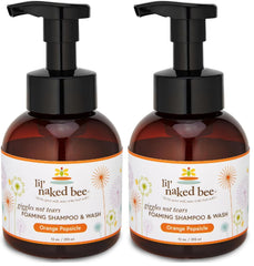 The Naked Bee Orange Popsicle Giggles bottle front for gentle daily cleansing