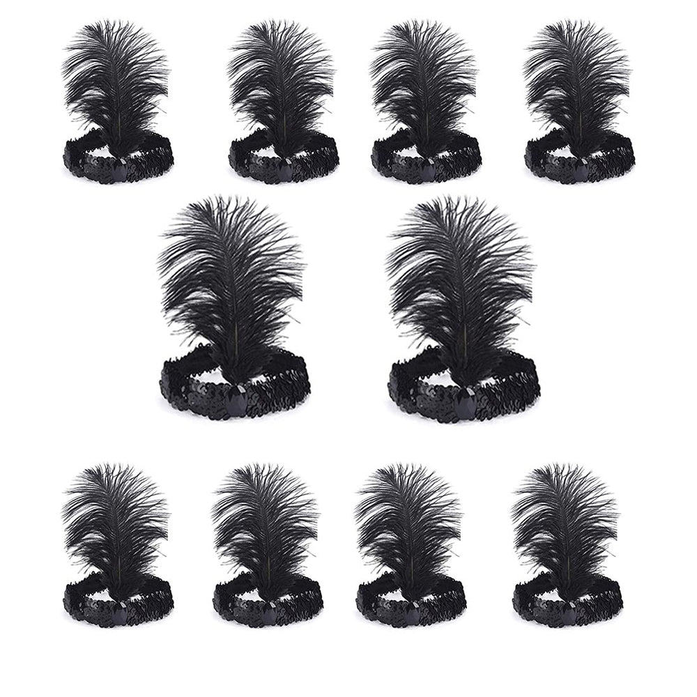 The Only One vintage feather headband complements elegant costumes and stage performances.