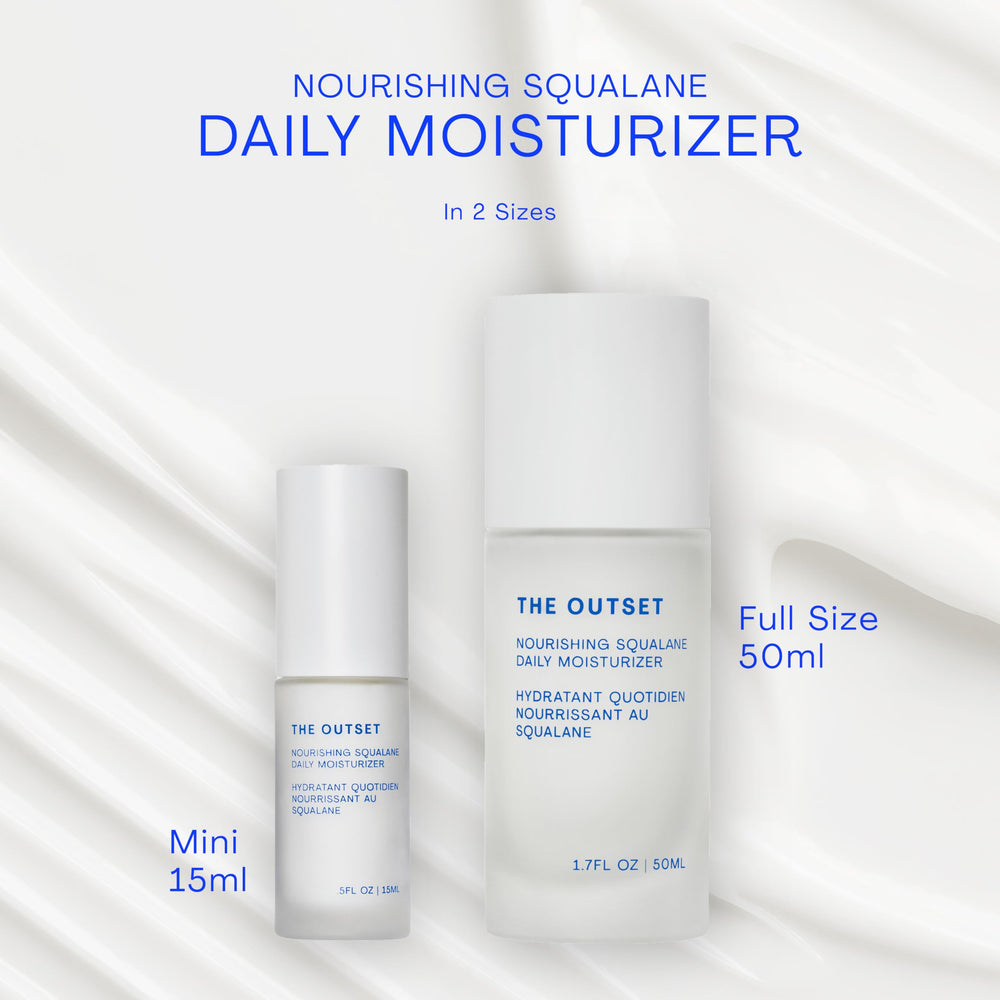 The Outset Squalane Daily Face Moisturizer fragrance-free for sensitive and reactive skin.