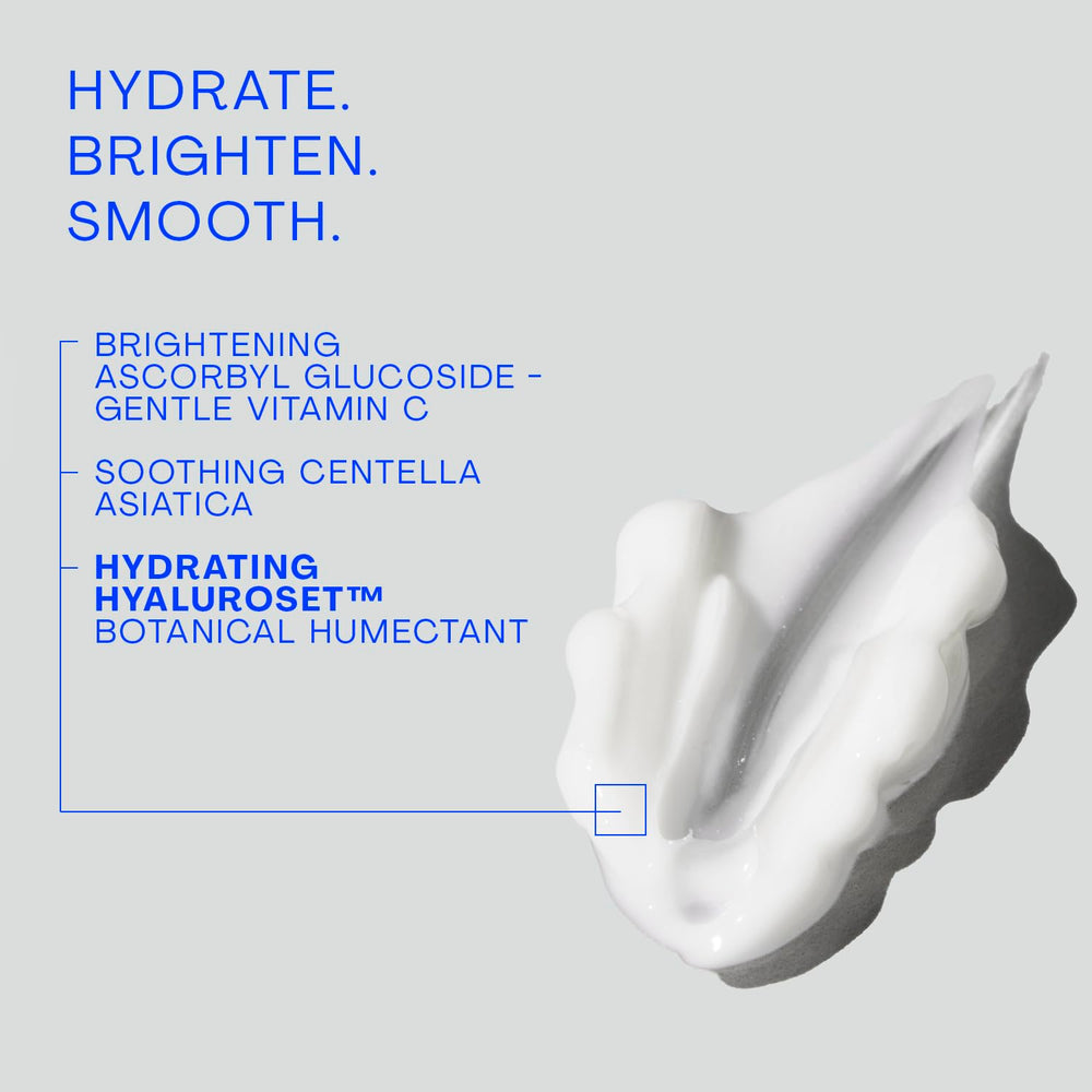 The Outset Vitamin C Eye Cream application demonstrates light texture suitable under makeup