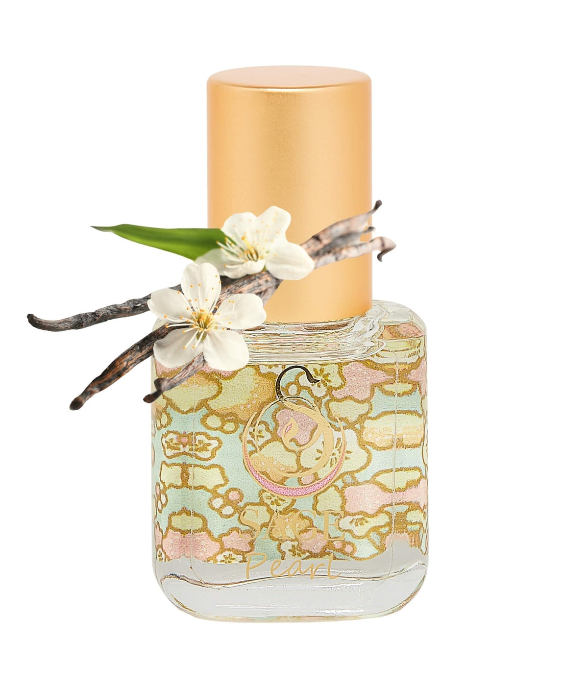 The Sage Lifestyle Pearl Roll-On bottle offers a refined, long-lasting scent for daily wear.