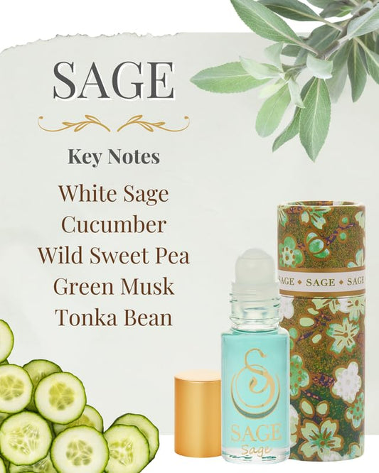 Close-up of cap on The Sage Roll On, highlighting compact travel-friendly design.