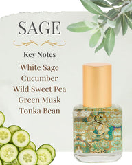 The Sage Lifestyle Sage Roll On white sage focus for a clean, uplifting aroma.