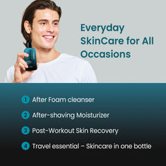 The Skin House HOMME InnoFect sensitive-skin formula cleanses without irritation.