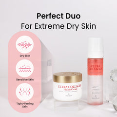 The Skin House application shot suggests gentle massage for optimal absorption.