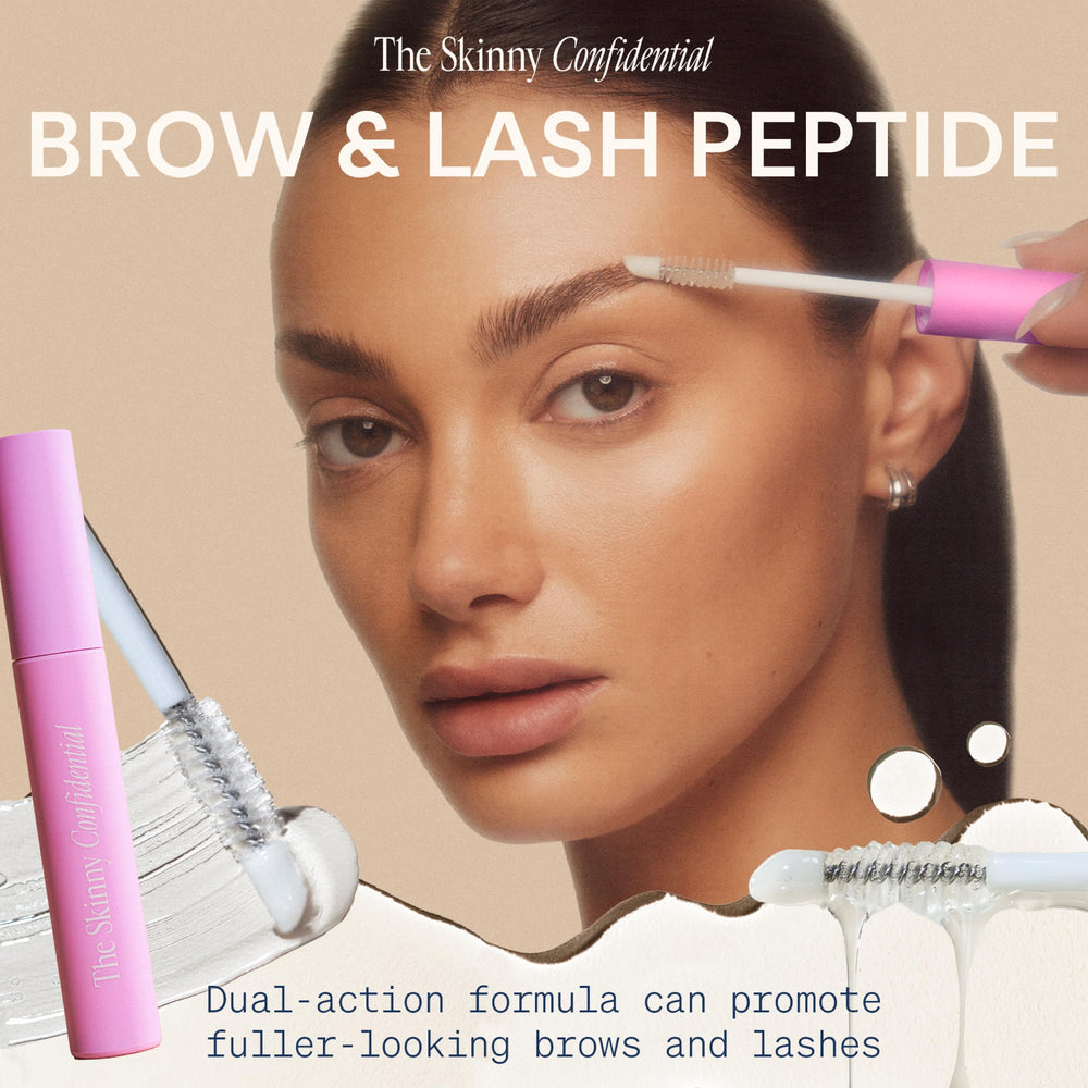 Application wand shown for quick brow grooming and lash definition.