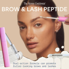 Application wand shown for quick brow grooming and lash definition.
