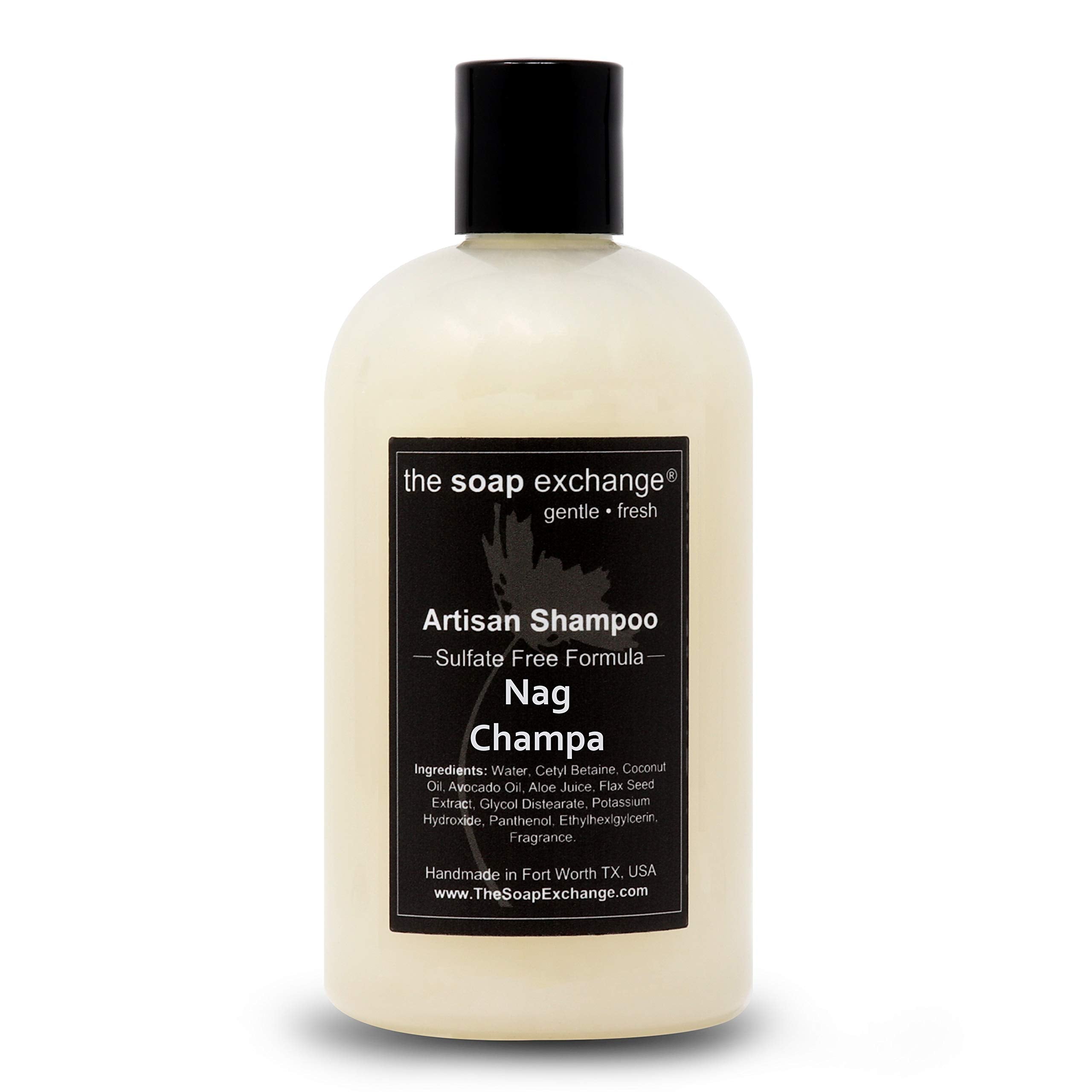 The Soap Exchange shampoo lather close-up shows rich foam and nourishment.