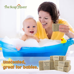 The Soap Haven Oatmeal Honey Goat Milk Bar wrapped highlights natural ingredients and unscented appeal