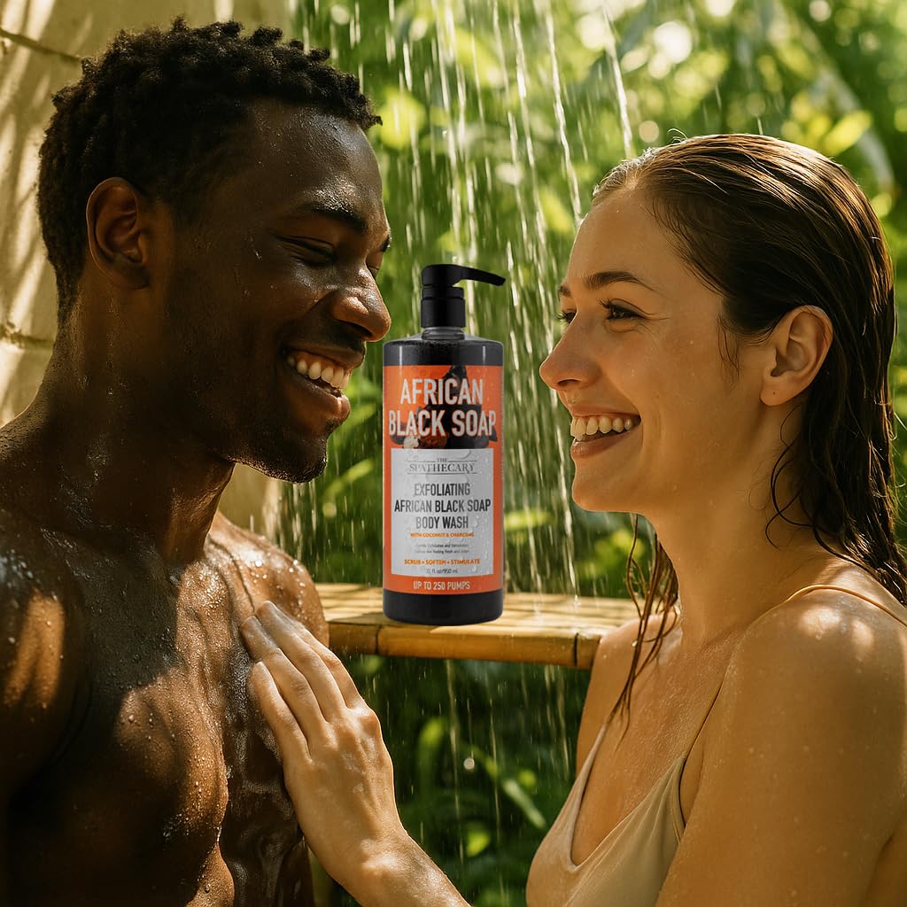 The Spathecary coconut-nourishment bottle-scene suggests hydrating skincare during showers.
