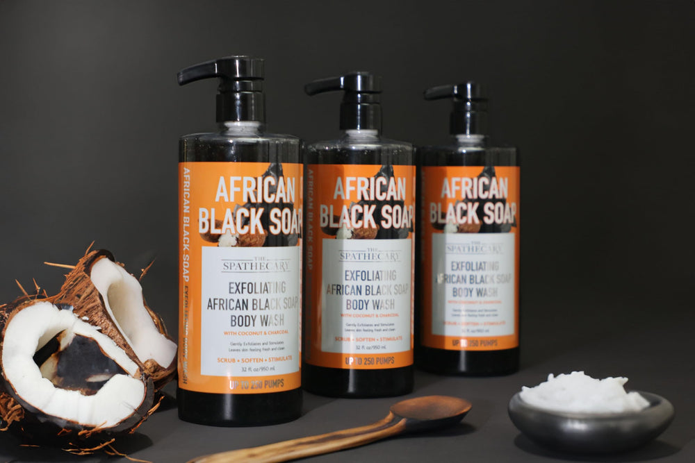 The Spathecary foamy-lather close-up conveys a rich, soothing wash experience.