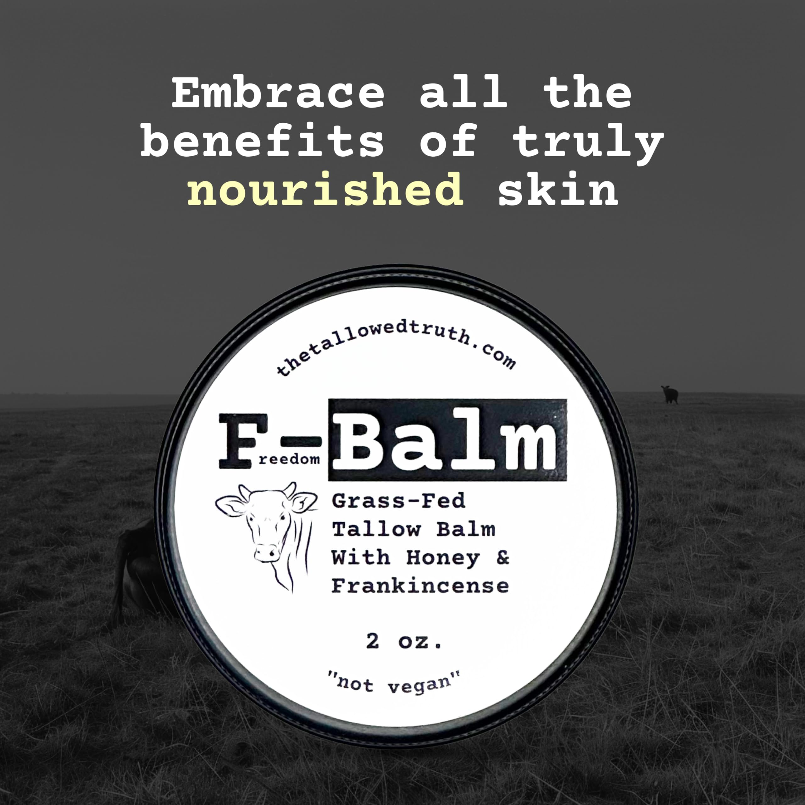 Made in Canada: The Tallowed Truth F-Balm packaging and label.