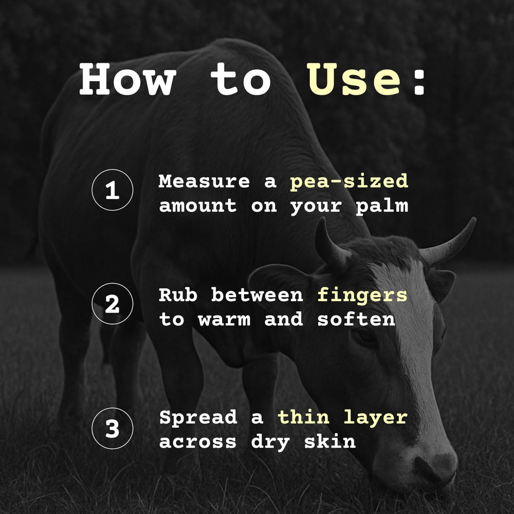 The Tallowed Truth F-Balm applied to the face for daily hydration