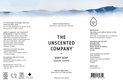 The Unscented Company Body Soap in a bathroom scene illustrates simple everyday use.