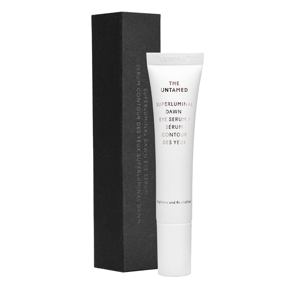 Close-up of The Untamed serum texture, a lightweight formula for under-eye care.