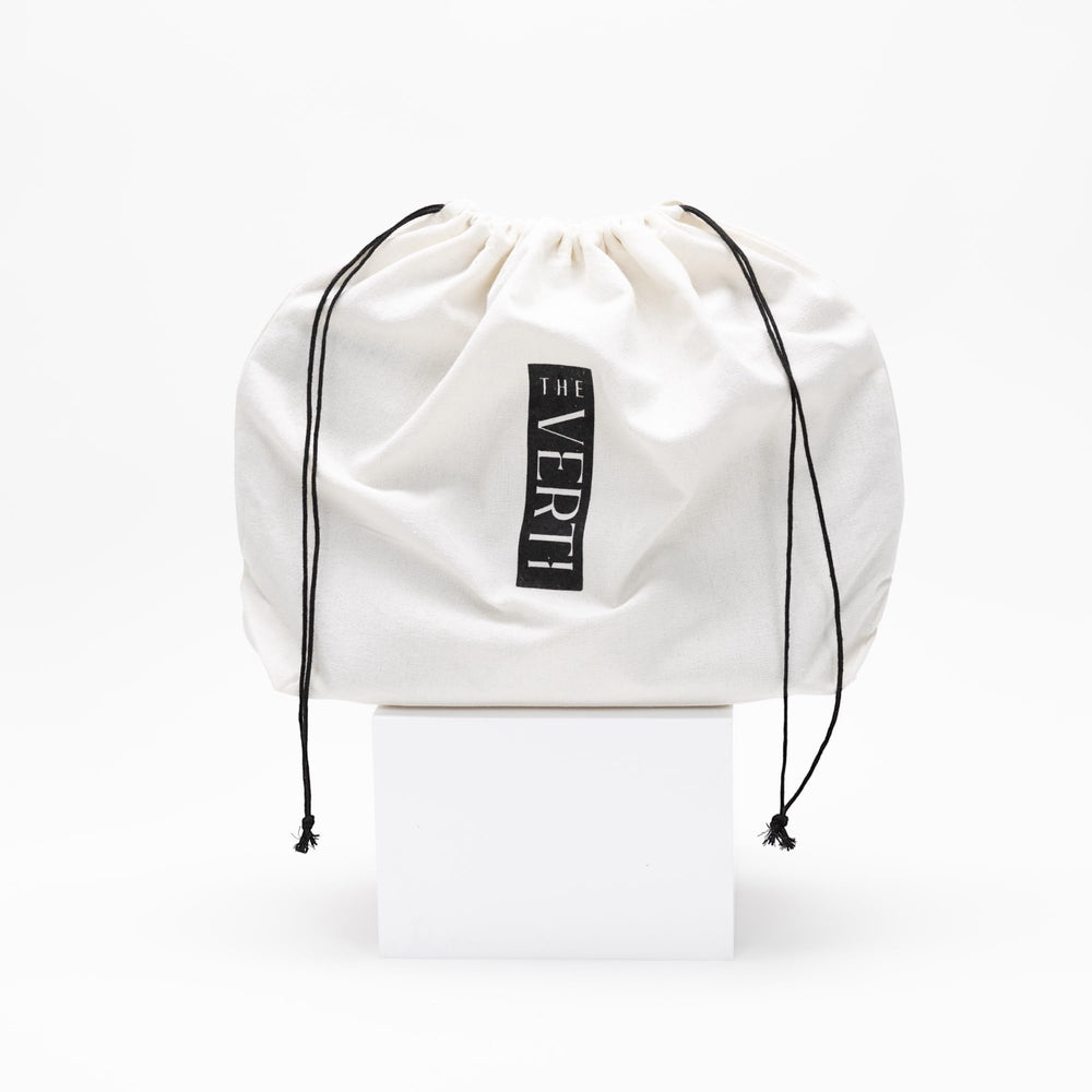 THE VERTI vanity-ready vertical bag displays items at a glance