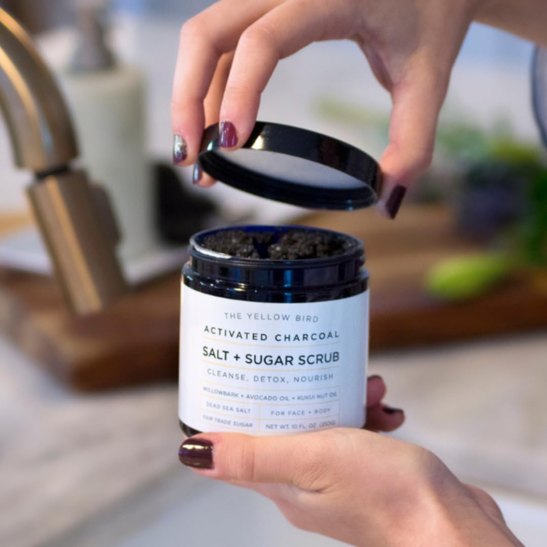 The Yellow Bird underarm exfoliation setup for smoother shave.