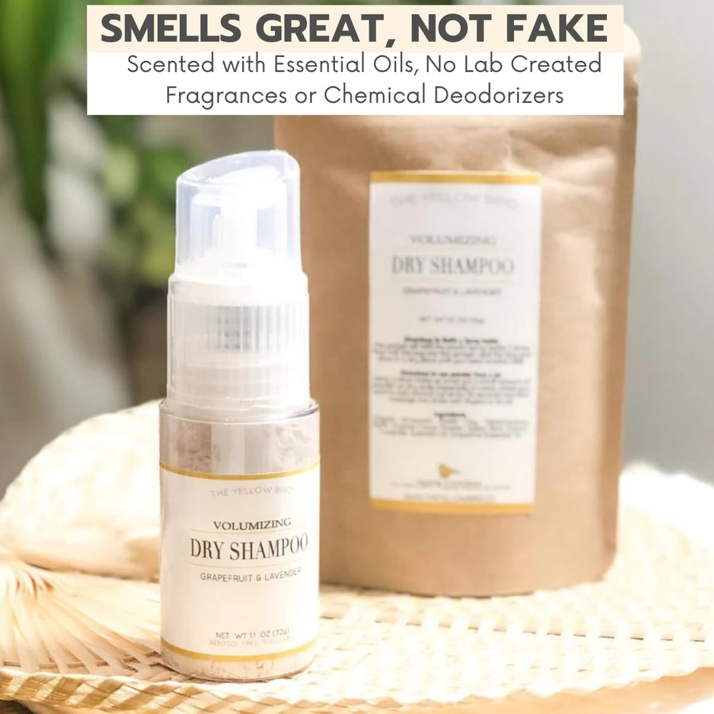 The Yellow Bird dry shampoo natural-ingredients emphasizes eco-friendly, plant-based care.