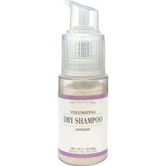 The Yellow Bird dry shampoo pump bottle delivers quick, mess-free refreshing and oil absorption.