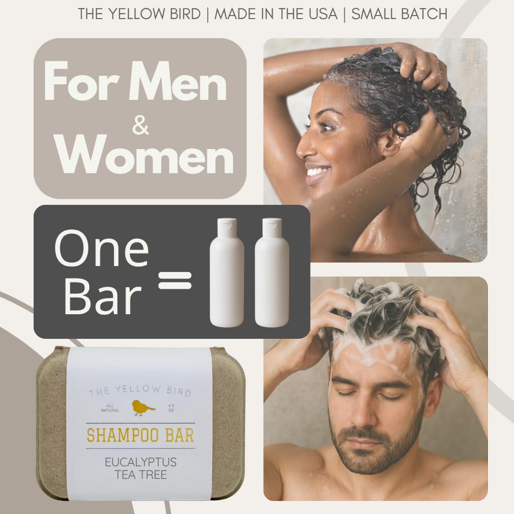 Hair after using The Yellow Bird bar appears softer and shinier