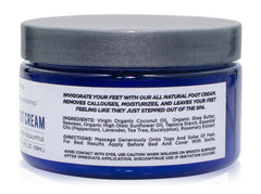 The Yellow Bird tea tree oil detail highlights natural cleansing properties.