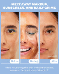 Then I Met You Living Cleansing Balm emulsifies with water for a rinse-clean finish.