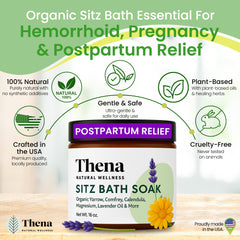 THENA natural sitz bath with organic coconut oil for skin hydration