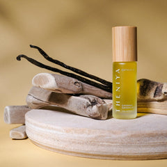 Theniya cuticle oil quick absorption with non-greasy finish.
