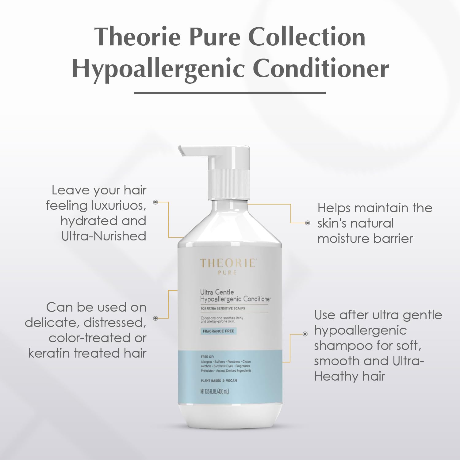Theorie Pure Ultra Gentle Conditioner aloe vera base closeup emphasis